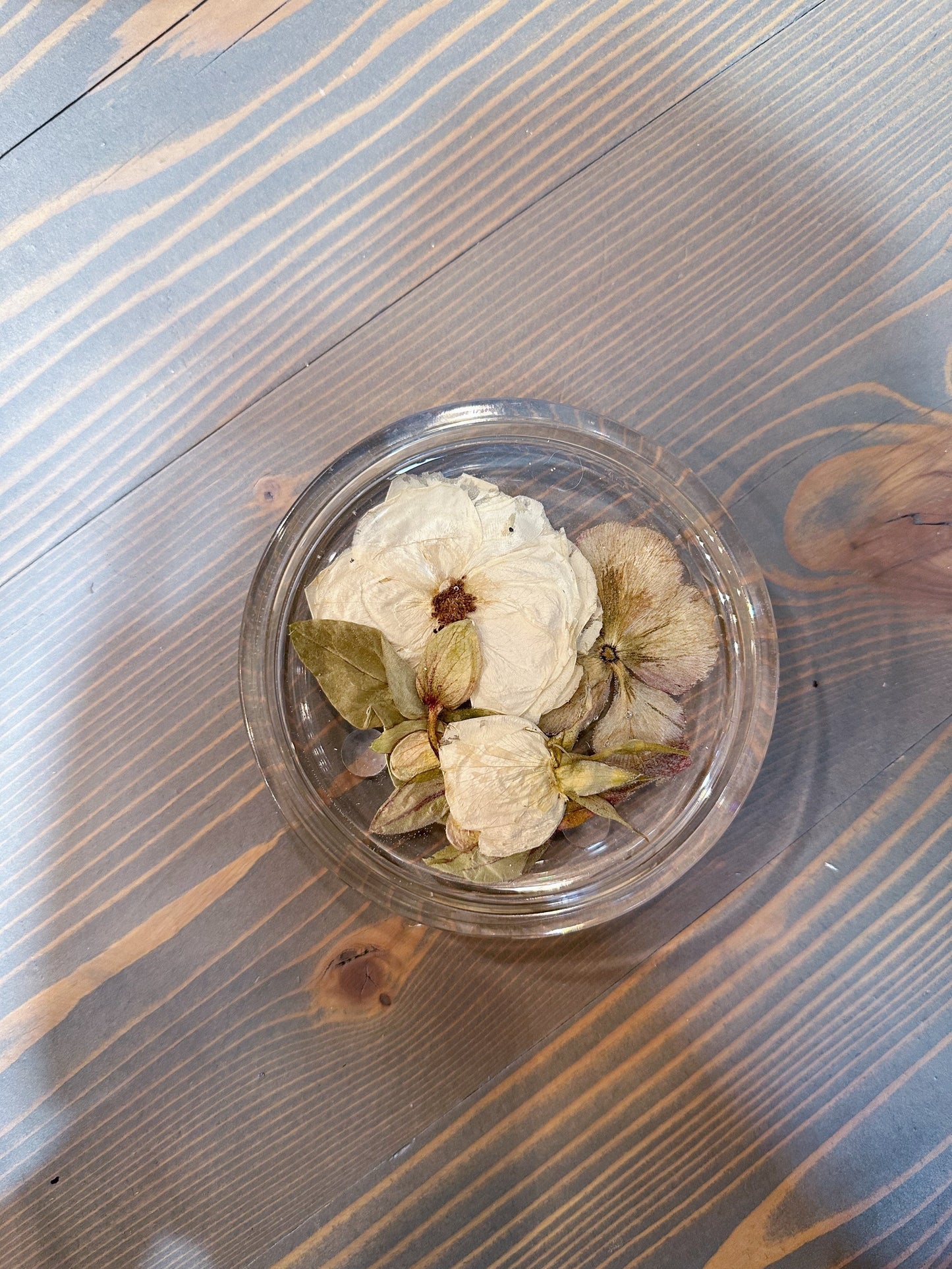 Circle Pressed Flower Ring Dishes